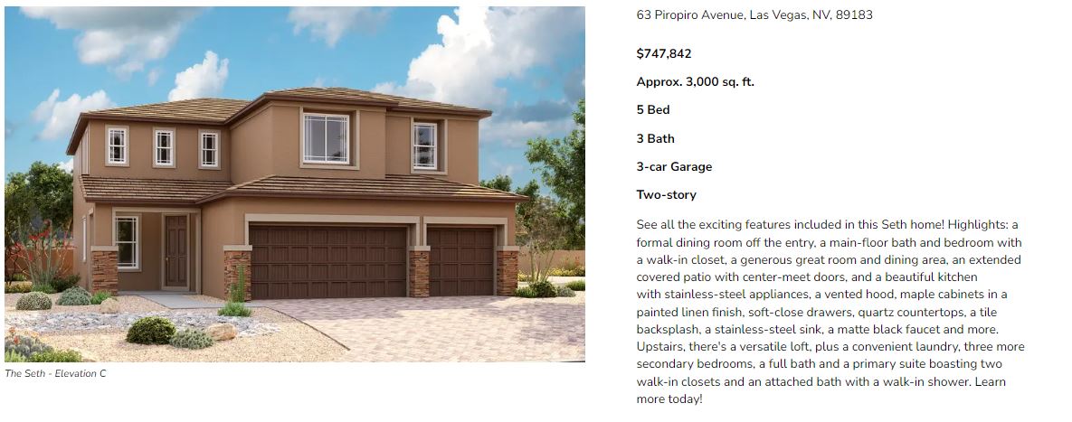 Large floor plan near everywhere, golf course, future train station, strip and more