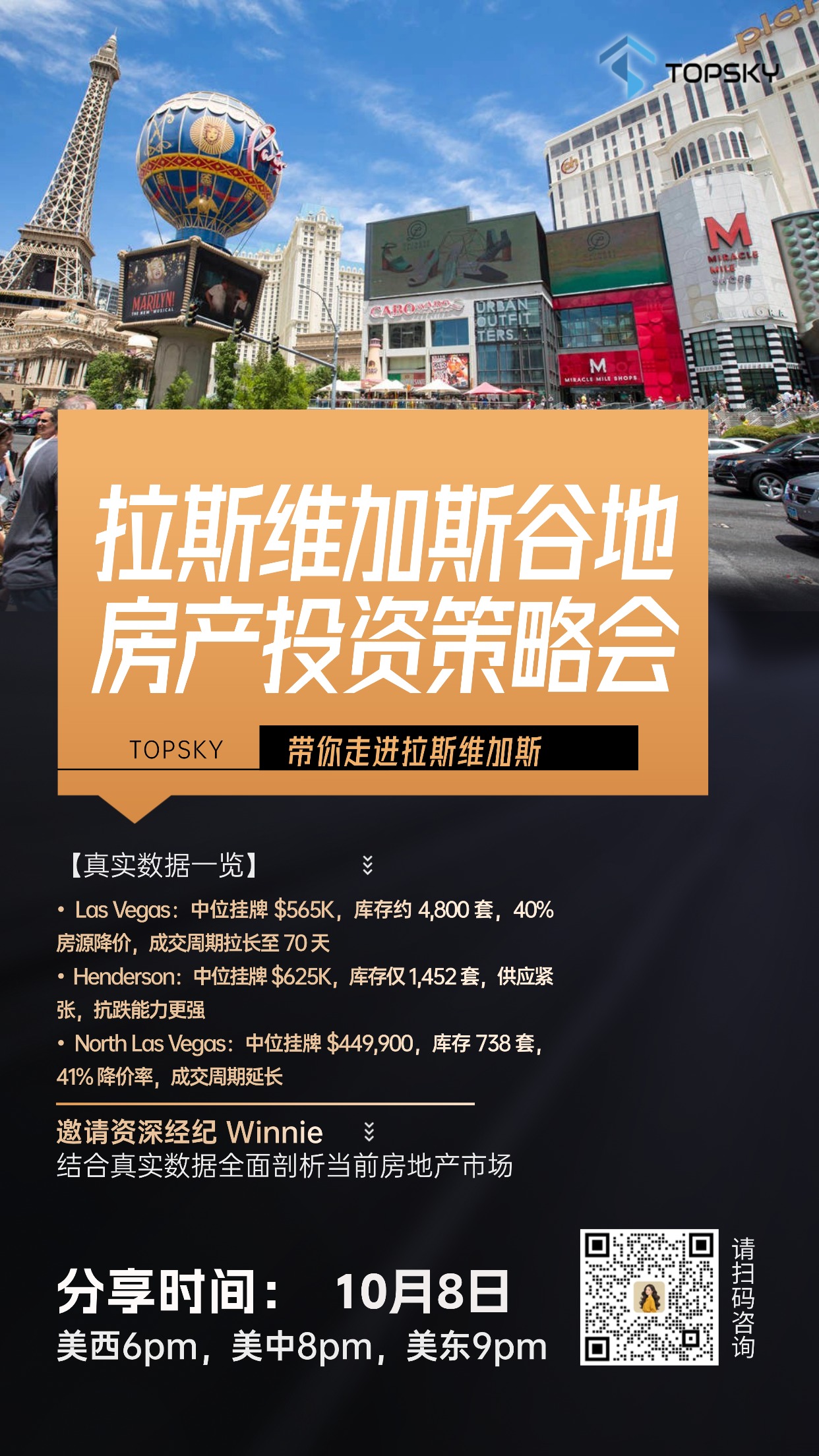 10月8日 数据说话 | 拉斯维加斯谷地房产投资策略会